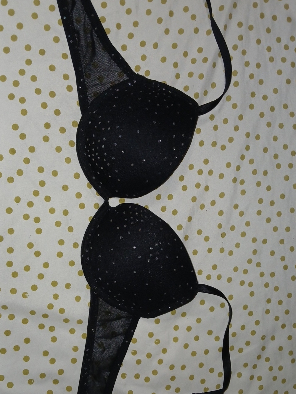 Candie's Black Sparkly Push-Up Bra